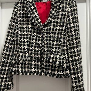 Classic Nine West Houndstooth Dress Jacket sz 10